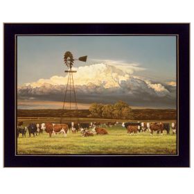 "Summer Pastures" by Bonnie Mohr, Ready to Hang Framed Print, Black Frame