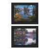 "Cabin Fever Collection" 2-Piece Vignette By Kim Norlien, Printed Wall Art, Ready To Hang Framed Poster, Black Frame