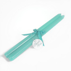 TURQUOISE 10" TAPER CANDLE Set Of 2 All Party Occasions