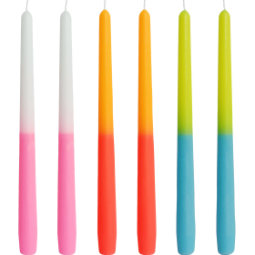 FCMSHAMD 10'' Rose Scented Taper Candles - Dripless Burn Time 6 H(6 Pack)