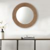 Natural Jute Rope Round Wall Mirror 26"