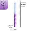 FCMSHAMD 8.46'' Purple Taper Candles - Spiral Dripless(2 Pack)