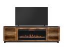 Bridgevine Home Graceland 86 inch Fireplace TV Stand Console for TVs up to 100 inches, Minimal Assembly, Black with Bourbon finish