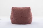 010-Soft Teddy Fabric Tufted Foam Bean Bag Chair With Teddy Fabric Bean Paste Red