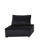 Anna 40" Black Velvet Armless Lounge Chair