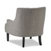 Modern Traditional Accent Chair Button Tufted Taupe Fabric Upholstery Solid Wood 1pc Living Room Furniture