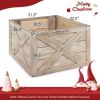 24 Inch Wooden Tree Collar Box with Hook and Loop Fasteners