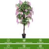 6-Feet Artificial Wisteria Silk Indoor-Outdoor Tree