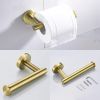 3-piece stainless steel bathroom towel rack set wall-mounted-gold