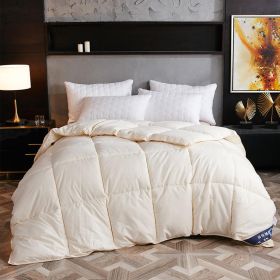 Down Duvet, Winter Duvet, Goose Down Duvet Core, Air Conditioner (Option: Creamywhite-180x220cm-6)