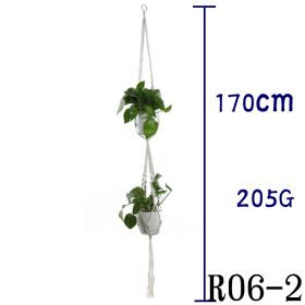 Flower Pot Net Bag Beige Cotton Rope Indoor Plant Hanger Hanging Basket Sling (Option: 27 Style)