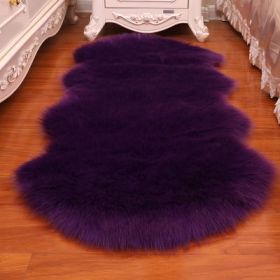 New Carpet Plush Soft Sheepskin Bedroom Carpet Imitation Wool Pad Long Hair Bedside Mat Sofa Cushion Rugs Living Room Fur Carpet (Color: PD1003, size: 60x120cm)