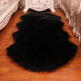 New Carpet Plush Soft Sheepskin Bedroom Carpet Imitation Wool Pad Long Hair Bedside Mat Sofa Cushion Rugs Living Room Fur Carpet (Color: PD1009, size: 60x200cm)