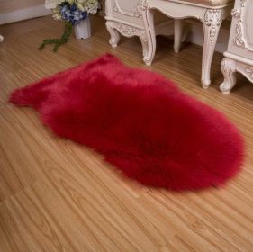 New Carpet Plush Soft Sheepskin Bedroom Carpet Imitation Wool Pad Long Hair Bedside Mat Sofa Cushion Rugs Living Room Fur Carpet (Color: PD3002, size: 60X90cm)