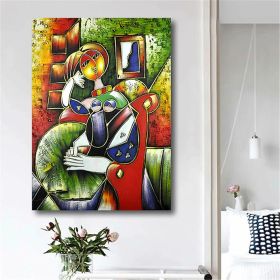 Hand Painted Oil Paintings Hand Painted Wall Art Abstract Modern Figure Picasso Girl Lady Nude Living Room Hallway Luxurious Decorative Painting (size: 50X70cm)