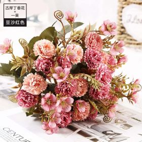 11pcs Bouquet Of DRIED Flowers ROSE Roses Bouquet Of Natural Air Dried Nordic Wind Wedding Home Decoration Valentine Day Gift (Color: A)