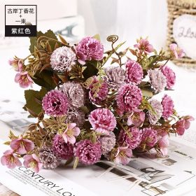 11pcs Bouquet Of DRIED Flowers ROSE Roses Bouquet Of Natural Air Dried Nordic Wind Wedding Home Decoration Valentine Day Gift (Color: F)