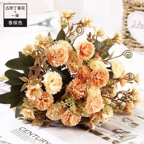 11pcs Bouquet Of DRIED Flowers ROSE Roses Bouquet Of Natural Air Dried Nordic Wind Wedding Home Decoration Valentine Day Gift (Color: E)