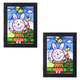 Kids Art Frame Front Opening Wooden Frame Artwork Display Storage Frame Picture Frame Wall Display for Photo Art Projects Picture Children Drawing (size: A4)